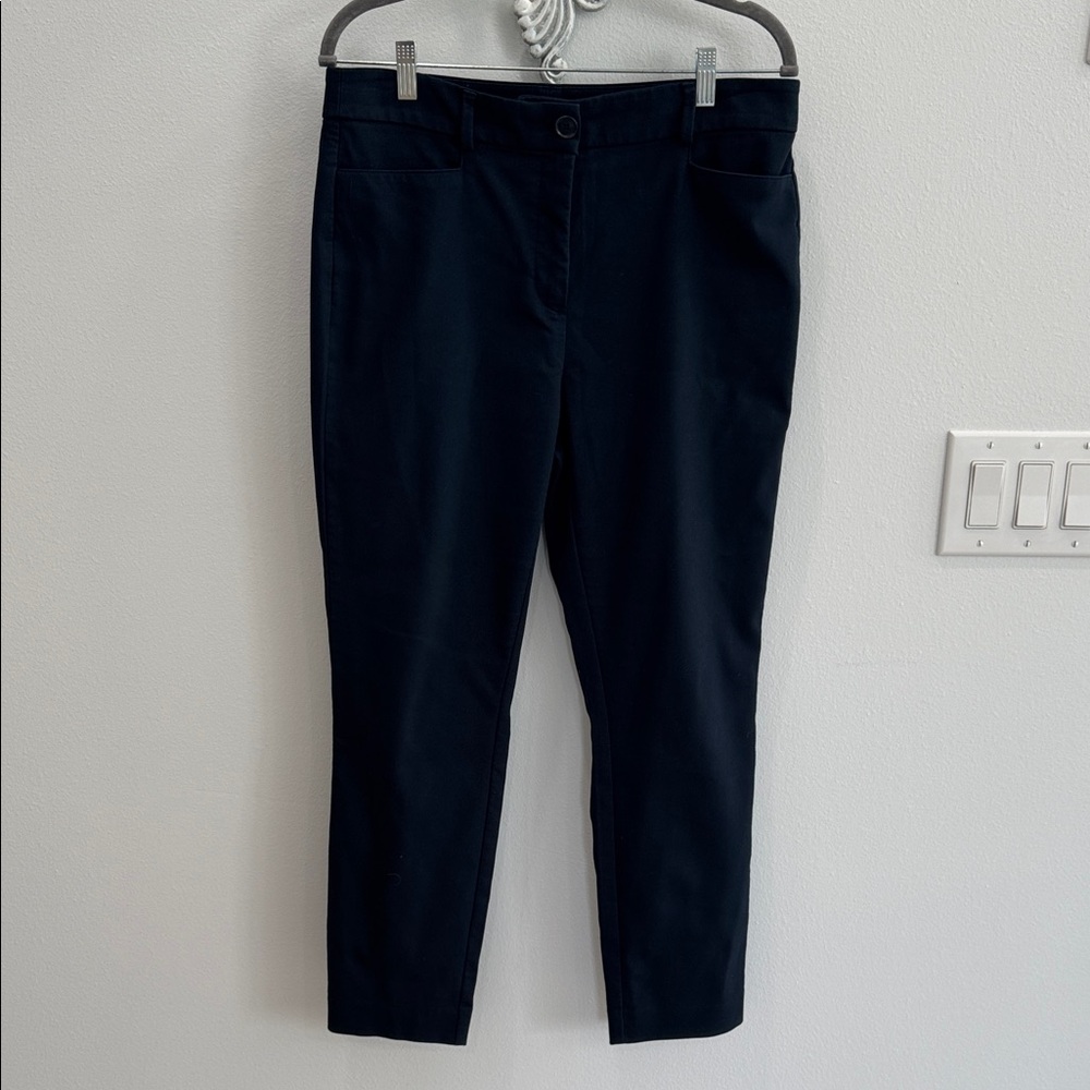 LOFT Navy Curvy Trousers